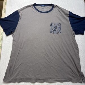 Disney Park Ringer Shirt Navy Blue Trim Patterned Icons Disney World Theme Parks